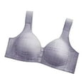 thumbnail image 1 of Bigersell Training Bra Front Snap Closure V-Neck Wire-Free Bra Support Women Sport Bras Demi & Balconette Bra Style R-15 Basic Bra Strap Nylon No Underwire Bra Everyday Bras Underwear Light Blue L, 1 of 3
