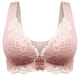 thumbnail image 1 of Bigersell Training Bra Women Adjustment Sports Front Closure Elastic Breathable Lace Trim Bra Regular Size Female Sports Bra, Style 170, 36B, 1 of 7