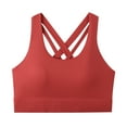 thumbnail image 1 of Bigersell Training Bras for Girls 8-10 Sale Backless Bras for Women Sport Bra Style B583 V-Neck Full-Coverage Bras Pull-On Bra Closure Regular Size Cotton Bras for Women Red M, 1 of 5