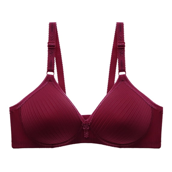 Bigersell Training Bras for Women Clearance Backless Bras for Women Longline Bra Style R429 V-Neck Lightly Lined Bras Hook and Eye Bra Closure Women Size Bras No Wire Wine XL