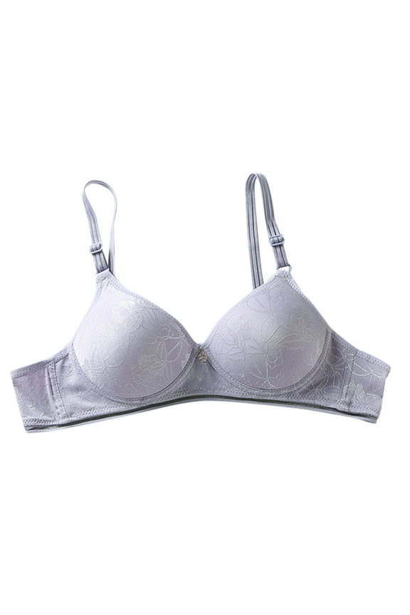 Tshirt Bra Women Bra Soild Wire Free Underwear 1 Piece Bra Everyday Small Cup Underwear Tall Size Girls Sports Bra, Style 13704, Blue 36A