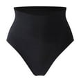 thumbnail image 1 of Bigersell Underwear Sets for Women Clearance Womens Underwear High Waist Cheeky Panty Style P-1738 Nylon Brief Panties Thong Bikini Briefs Mid Waist Women Cheeky Panties Black XL, 1 of 5