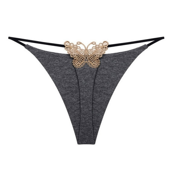 Bigersell Underwear Women Clearance Satin Panties Bikini Panty Style P-516 Spandex Shaping Panties Ladies Thong Briefs High Waist Women's Bikini Panties Gray L