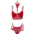thumbnail image 1 of Bigersell Underwear Women Clearance Women's Bikini Panties Cheeky Panty Style P-1139 Nylon Period Panties Lace Thong Briefs Mid Waist Women Cheeky Panties Red S, 1 of 5