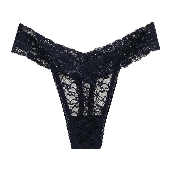 Bigersell Underwearss for Women Clearance Ladies Panties Period Panty Style P-1114 Spandex Thong Panties Ladies Thongs Briefs High Waist Women's Panties Dark Blue L