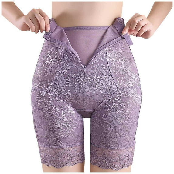 Bigersell Underwearss for Women Clearance Womens Panties Cotton High Cut Panty Style P-1443 Cotton Plus Size Panties Ladies Thong Underwear Briefs Mid Waist Women's Briefs Purple XXL
