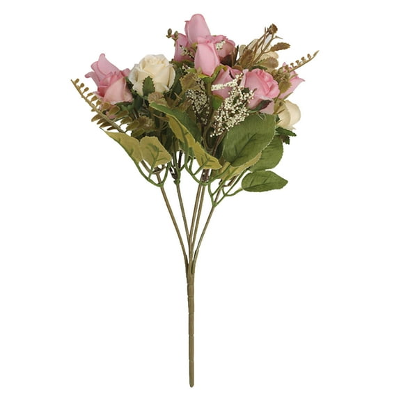 Bigersell Valentines Flowers Bouquet, Artificial Rose Plants for Decoration, Fake Flowers for Wedding Bridal Home Decor Beautiful Floral Centerpiece Bouquet Pinks