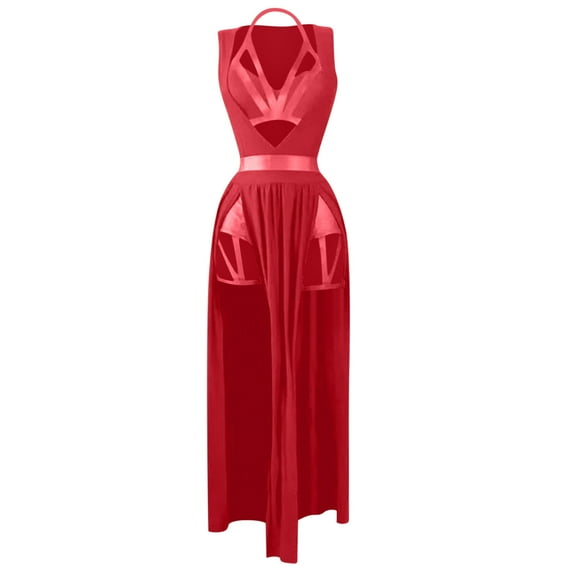 Bigersell Wedding Dresses for Women Summer Female V-Neck Sleeveless Midi Night Out Dress Style D-92 Short Lace Wedding Dresses Knee Length Plus Size Summer Dresses , Red S