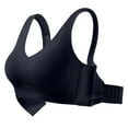 thumbnail image 1 of Bigersell No Wire Push up Bra Discouts Women's Seamless Seamless Style Lingerie Thin Style Large Chest No Underwire Sagging Bra Sports Oversized Underwear Sports Bra Style F-130 Black XXL, 1 of 6