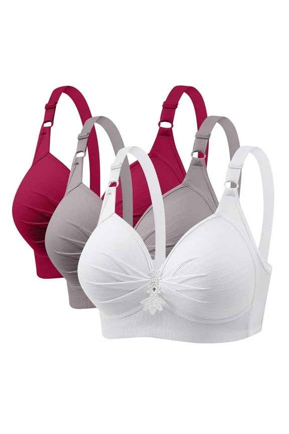 Wireless Bra On Sale Woman's Printing Push up Bras Plus Size Daily Bra Underwear No Underwire Mastectomy Bra Style F-416 Multicolor L