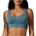 thumbnail image 1 of Bigersell T Shirt Bra 2pc V-Neck Wire-Free Bra Support Women Womens Bras Push up Convertible Bra Style R-246 Basic Bra Strap Nylon Convertible Bra Feature Everyday Bras Underwear Blue L, 1 of 6