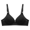thumbnail image 1 of Bigersell Wireless Bralette Women Printed Push-Up Together Daily Bra Underwear No Underwire Big & Tall Size Female Seamless Sports Bra, Style 12145, Black 36A, 1 of 6