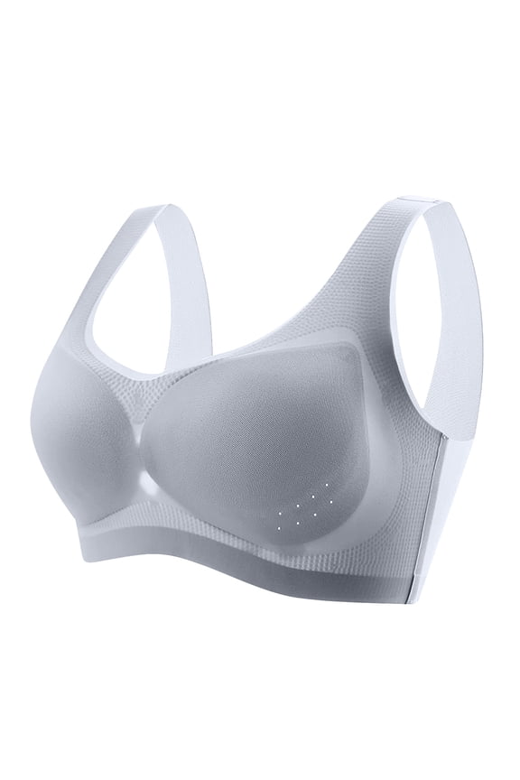 Wireless Bralette Women's Bra Wire Free Underwear OnePiece Bra Everyday Underwear Bras Female Spandex Women Sports Bra Big & Tall Lace Bra, Style 1191, Gray XXL