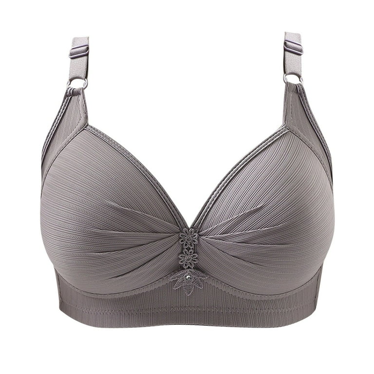 Bigersell Wireless Bras with Support and Lift Sale 3pc Balconette Bras for  Women Molded Bra Style R1227 V-Neck Convertible Bras Hook and Eye Bra  Closure Women Size Front Snap Bras Gray M 