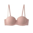 thumbnail image 1 of Bigersell Wireless Bras for Women Summer Wireless Bras T-Shirt Bra Style B486 V-Neck Padded Bras Hook and Eye Bra Closure Women Size Posture Bras for Women Pink 80C, 1 of 3
