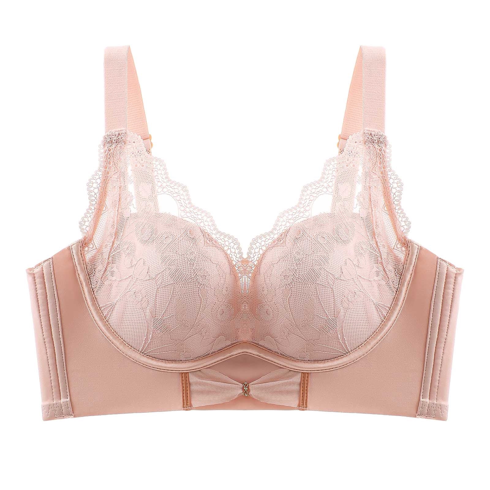 Polyester Bra Bigersell Wireless Bras for Women No Underwire Push up Padded Bras Lace ...