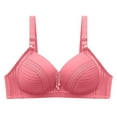 thumbnail image 1 of Bigersell Wireless Cami Bra in Clearance Strapless Bra Bra Without Rims Thin Breast Receiving Underwear Sagging Bra Underwear Comfy Bra Lace Bra Style F-769 Pinks M, 1 of 3