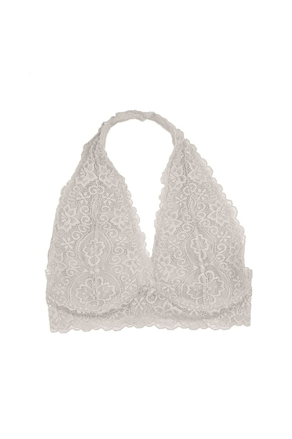 Wireless Comfortable Push up Bra On Sale Fashion Women Solid Color Underwire Lace Bowcotton Pad Gathering Daily Bra Push-Up Bra Style F-1236 White M