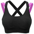 thumbnail image 1 of Bigersell Wireless Padded Bras for Women V-Neck Wire-Free Bra Support Women Everyday Bras Full-Figure Bra Style R-227 Basic Bra Strap Nylon Lightly Lined Bra Feature Everyday Bras Underwear Black M, 1 of 3