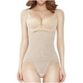 thumbnail image 1 of Bigersell Woman Underwear Clearance Cotton Underwear Women Bikini Panty Style P-1216 Polyester Bikini Panties No Show Thongs Ladies Briefs High Waist Women's Panties Beige 3Xl, 1 of 8