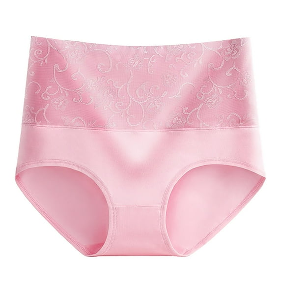Bigersell Womans Underwear Clearance Padded Underwear Women Thong Panty Style P-1594 Nylon Brief Panties Thongs Ladies Briefs Mid Waist Women's Briefs Pink 4Xl