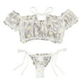 thumbnail image 1 of Bigersell Womans Underwear Clearance Period Underwear Thong Panty Style P-804 Nylon Brief Panties Thong Panties Briefs Mid Waist Women's Briefs White M, 1 of 7