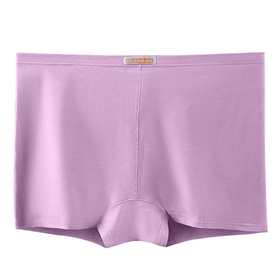 Bigersell Women Boy Short Panties Cotton Boyshort No Show Boy Shorts Underwear for Women Seamless Boxers Briefs High Waisted Underwear Purple L