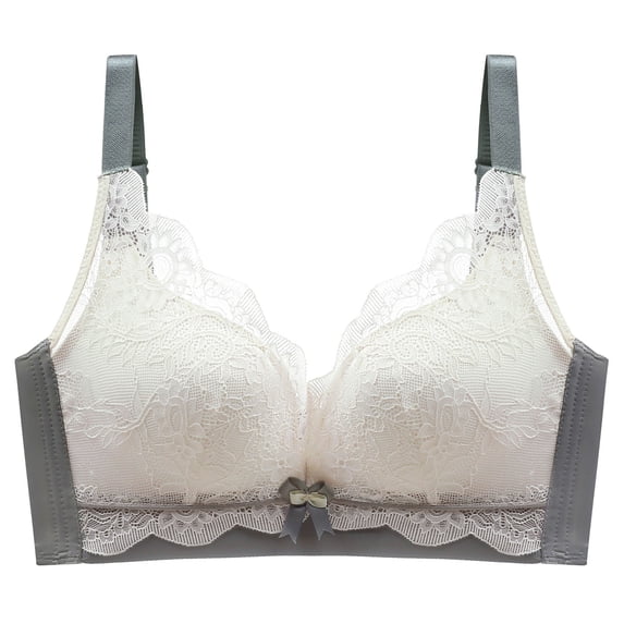 Bigersell Women Bralette Ladies Comfortable Breathable No Underwire Lace Push-Up Adjustment Lift Bra Woman Underwear Women Size Padded Lace Bandeau Bra, Style 4017, Green 34B