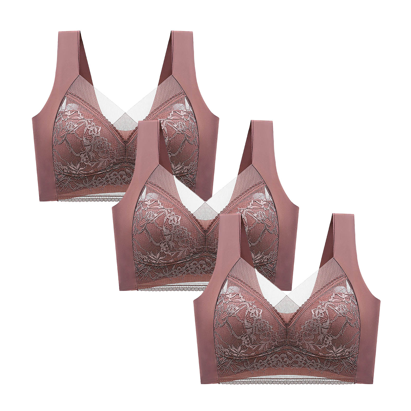 POMPEA Damen Comfort Size BH (3er Pack) – Bügellos, Weich, Mit Breiten Trägern Für Maximalen Komfort