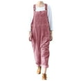 thumbnail image 1 of Bigersell Women Casual Jumpsuits Jumpsuit Womens Fashion Button Solid Casual Camis Sleeveless Suspender Jumpsuit Ladies' High Waist Jumpsuits, 1 of 8