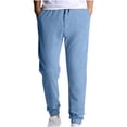 thumbnail image 1 of Bigersell Women Casual Pants Full Length Pants Men and Women Can Wear Solid Color Drawstring Jogging Trousers Baggy Pants for Ladies, 1 of 7