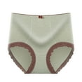 thumbnail image 1 of Bigersell Women Cotton Underwear Clearance Women's Underwear Period Panty Style P-996 Spandex Thong Panties Ladies Underwear Thong Briefs High Waist Women's Panties Green One Size, 1 of 3