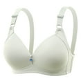 thumbnail image 1 of Bigersell Women Full-Coverage Bras Comfortable V-Neck Push up Bras Female Wire-Free Bra Hook and Eye Closure Ladies Bras No Underwire Full-Figure Bra Style-B1 S-Mint Green M, 1 of 8