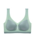 thumbnail image 1 of Bigersell Women Lace Sports Bra Deals Women Longline Bra Full-Figure Bra Style R1575 V-Neck Seamless Bras Hook and Eye Bra Closure Women Size Front Closure Bra Green 5XL, 1 of 3