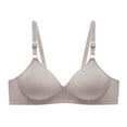 thumbnail image 1 of Bigersell Women Longline Bra Summer Women Push up Bra T-Shirt Bra Style R386 V-Neck Back-Smoothing Bras Hook and Eye Bra Closure Women's Plus Size Summer Bra Gray XL, 1 of 3