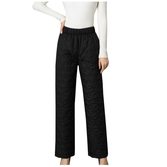 Bigersell Women Pull on High Pant Full Length Fashion Casual Women Solid Span Ladies High Waist Keep Warm Long Pants Full Length Pants Leggings Pull on Jumpsuits for Ladies Stretch