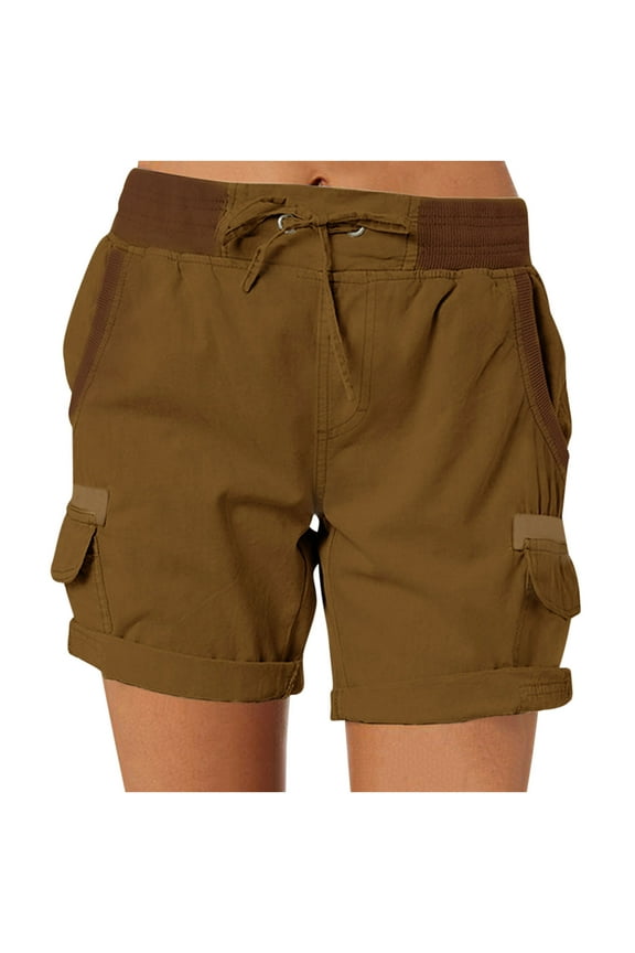 Women Pull on High Pant Full Length Women's Fashion Casual Solid Color High Waist Cargo Pants A-Line Loose Wide Leg Casual Pants Ladies Modern Bootcut Jean