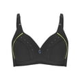 thumbnail image 1 of Bigersell Women Push up Bra Sale Women Sports Bars T-Shirt Bra Style R3157 V-Neck Lightly Lined Bras Hook and Eye Bra Closure Women Size Bras No Underwire Black 44, 1 of 9