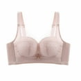 thumbnail image 1 of Bigersell Women Push up Lace Bra Mesh Wireless Bras Women’s Sports Bras No Underwire Solid Polyester Comfort Soft Padded Bralette Hook and Eye Bra Closure Wire-Free Bra B-8-Pink S, 1 of 2