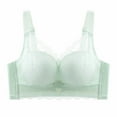 thumbnail image 1 of Bigersell Women Push Up Bra Wireless Padded No Underwire Bralettes Lace Bras Women’s Sports Bras Comfort Soft Padded Bra Hook and Eye Bra Closure Wire-Free Bra B-7-Green L, 1 of 3