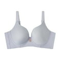 thumbnail image 1 of Bigersell Women Push Up Bra - Women’s Full Figure Lightly Lined Smoothing Underwire Bra Comfort Strap Ladies Padded T-Shirt Bra Everyday Bras Underwear S-4-Gray 3XL, 1 of 3
