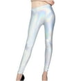 thumbnail image 1 of Bigersell Women Ribcage Straight Ankle Pants Full Length Pants Women's Fashion Casual Bronzing Imitation Faux Leather Slimming and Not Easy To Fade Ninth Pants Ripped Distressed Pants for Ladies, 1 of 7