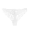 thumbnail image 1 of Bigersell Women’S Underwear Clearance Womens Bikini Underwear Thong Panty Style P-1082 Nylon Period Panties Cotton Thongs Briefs Mid Waist Women's Briefs White XL, 1 of 3