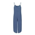 thumbnail image 1 of Bigersell Women Straight-Leg Jumpsuits Jumpsuit Women Casual Solid Jeans Long Denim Wide Legs Jumpsuit Trousers Clubwear Rompers Oversized Jumpsuits for Ladies, 1 of 9