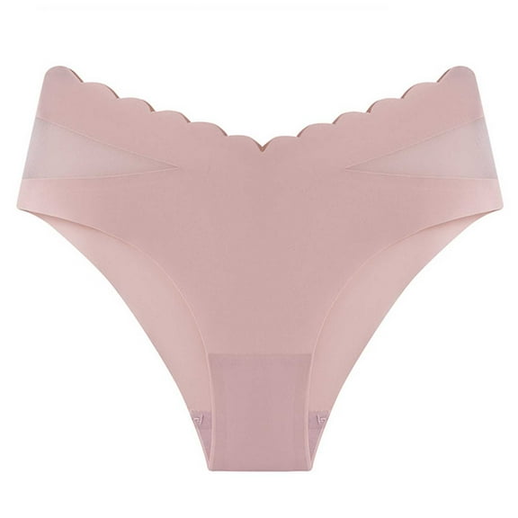 Bigersell Women Underwear Clearance Plus Size Panties Bikini Panty Style P-99 Polyester Bikini Panties Ladies Thong Briefs High Waist Women's Panties Pink S