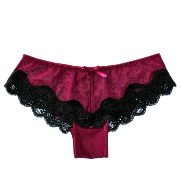 Bigersell Women Underwear Cotton Clearance Womens Panties Seamless Bikini Panty Style P-893 Spandex Thong Panties High Waisted Thong Briefs High Waist Women's Bikini Panties Wine XL
