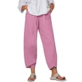 thumbnail image 1 of Bigersell Women Wide Leg Pants Full Length Pants Women's Print Pocket Sports Running Yoga Athletic Cotton And Linen Pants Oversized Pants for Ladies, 1 of 8