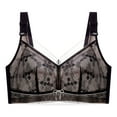 thumbnail image 1 of Bigersell Women Wireless Bra Wide Strap V-Neck Bra Seamless Padded Push-up Bras without Underwire Comfort Soft Bra Lace Bralette Everyday Full-Figure Bra S18-1818, 1 of 5