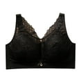 thumbnail image 1 of Bigersell Women Wireless V-Neck Bralette Breathable Comfortable Push up Bras No Underwire Back Hook and Eye Closure Everyday Bras Underwear Padded Brassiere Black L, 1 of 2