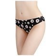 thumbnail image 1 of Bigersell Women's Bikini Panties Clearance Crotchless Panties Lingerie Cheeky Panty Style P-1015 Nylon Period Panties Thong Briefs Mid Waist Women Cheeky Panties Black Xs, 1 of 6